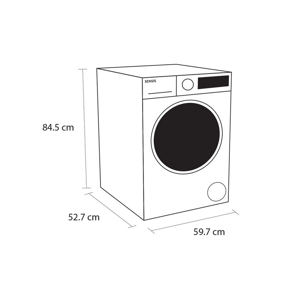 Sensis WDF018514AW 8+5kg 1400 Spin Washer Dryer White Dimensions