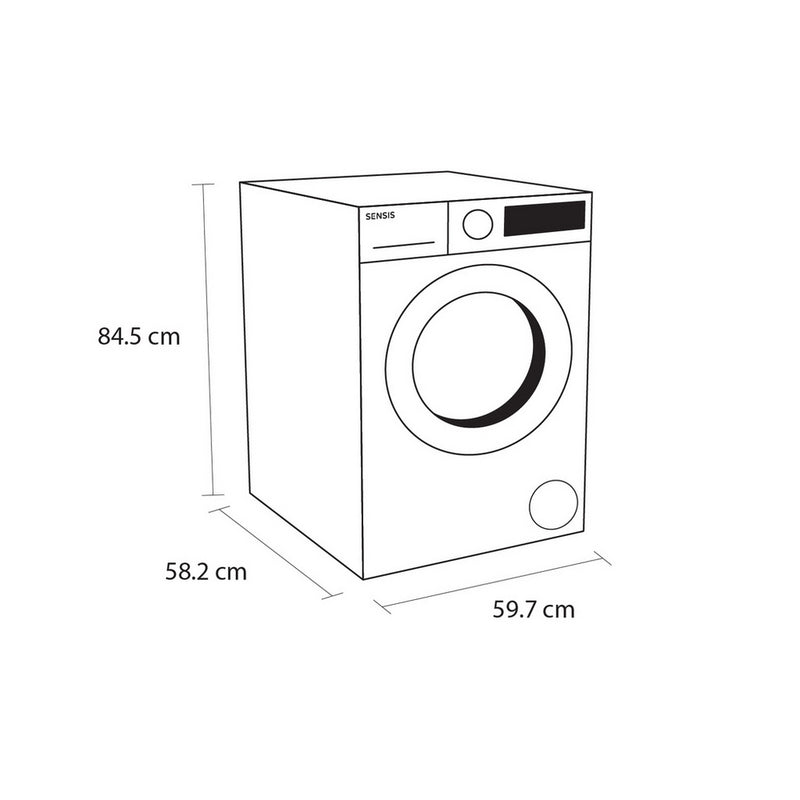 Sensis WMF01914AW 9kg 1400 Spin Washing Machine White