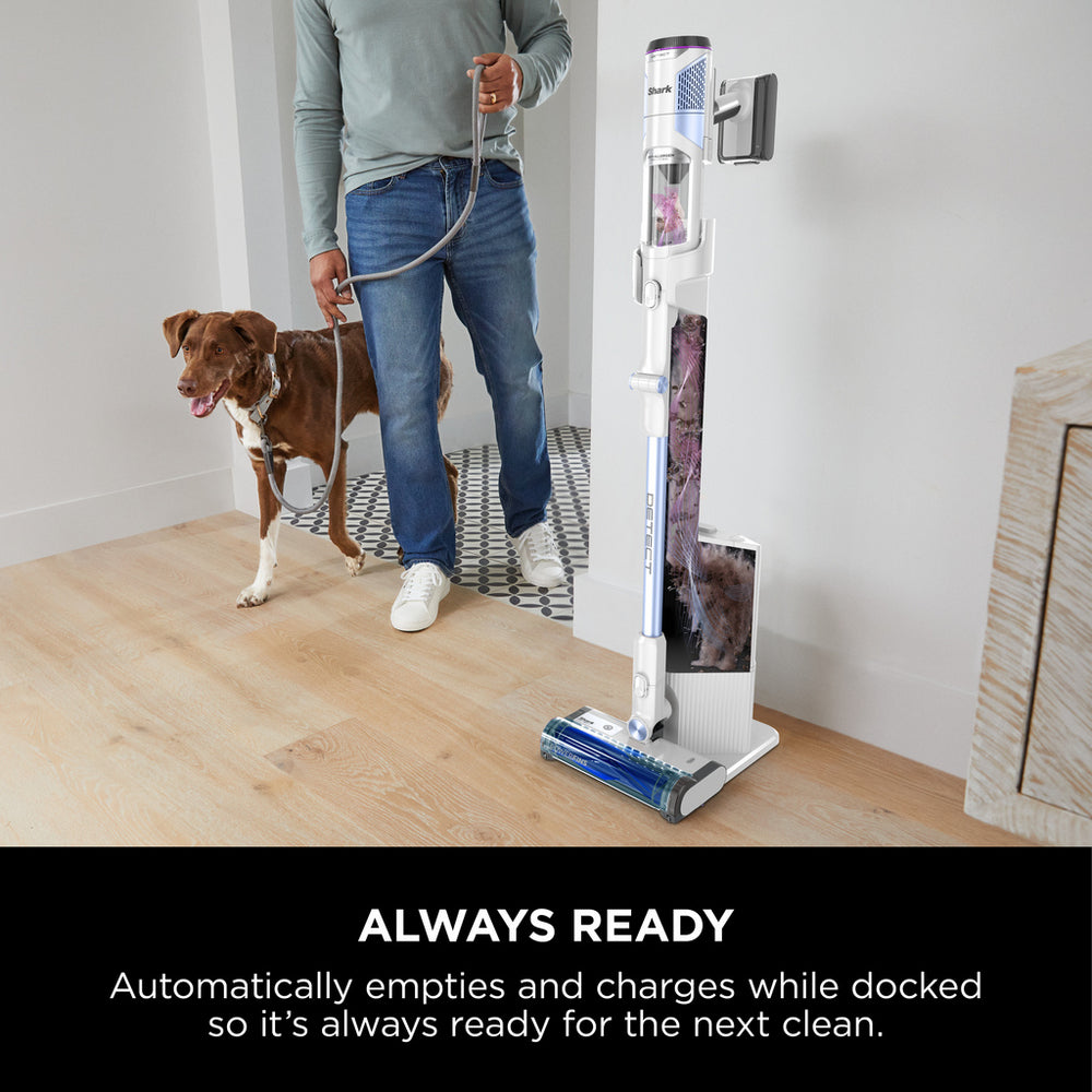 Shark IW4621UKT Detect Clean and Empty Cordless Pet Vacuum Cleaner up to 60 Minutes Run Time White CLEARANCE