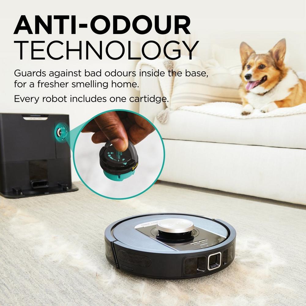 Shark RV2820VEUK PowerDetect Self-Empty Robot Vacuum with Up to 100 Min Minutes Run Time Black