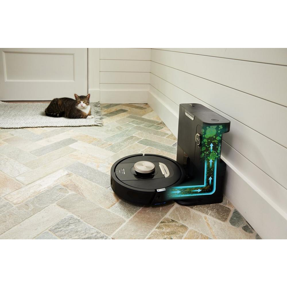 Shark RV2820VEUK PowerDetect Self-Empty Robot Vacuum with Up to 100 Min Minutes Run Time Black