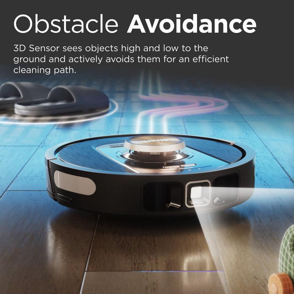 Shark RV2820VEUK PowerDetect Self-Empty Robot Vacuum with Up to 100 Min Minutes Run Time Black