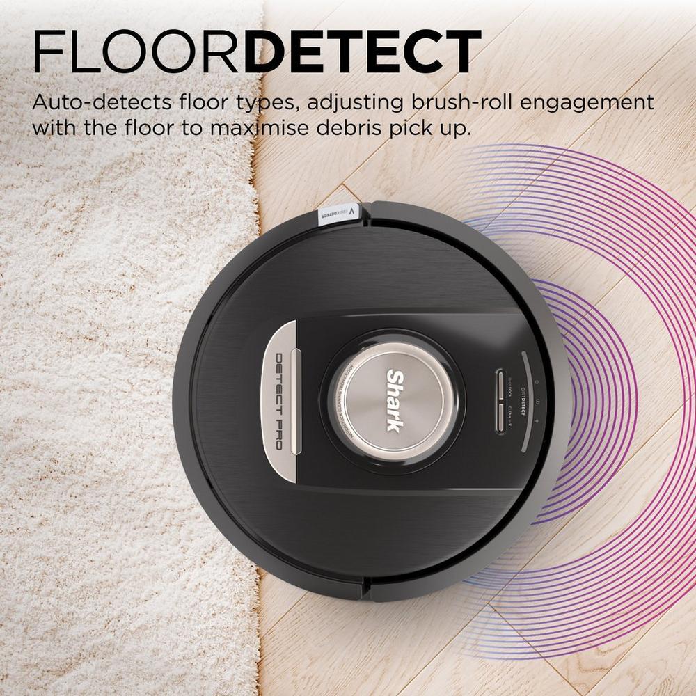 Shark RV2820VEUK PowerDetect Self-Empty Robot Vacuum with Up to 100 Min Minutes Run Time Black