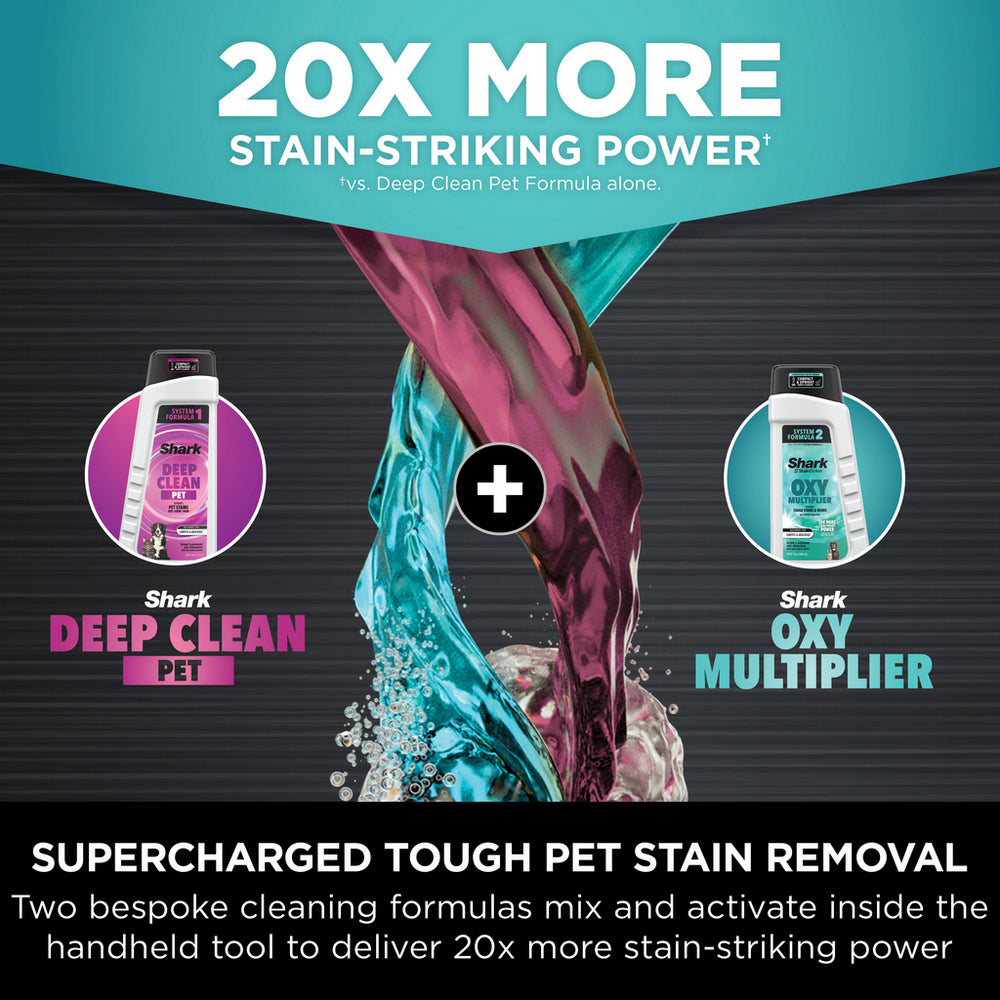 Shark PX250UKT StainStriker HairPro Pet Stain and Spot Cleaner Dark Silver and Force Fuchsia