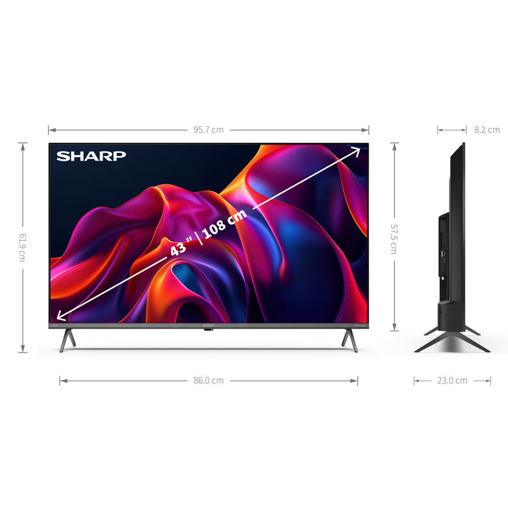 Sharp 4T-C43GM6245KS 43 Inch 4K UHD Quantum Dot Frameless Smart TiVo TV 2024