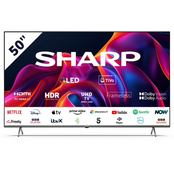 Sharp 4T-C50GM6245KS 50 Inch 4K UHD Quantum Dot Frameless Smart TiVo TV 2024