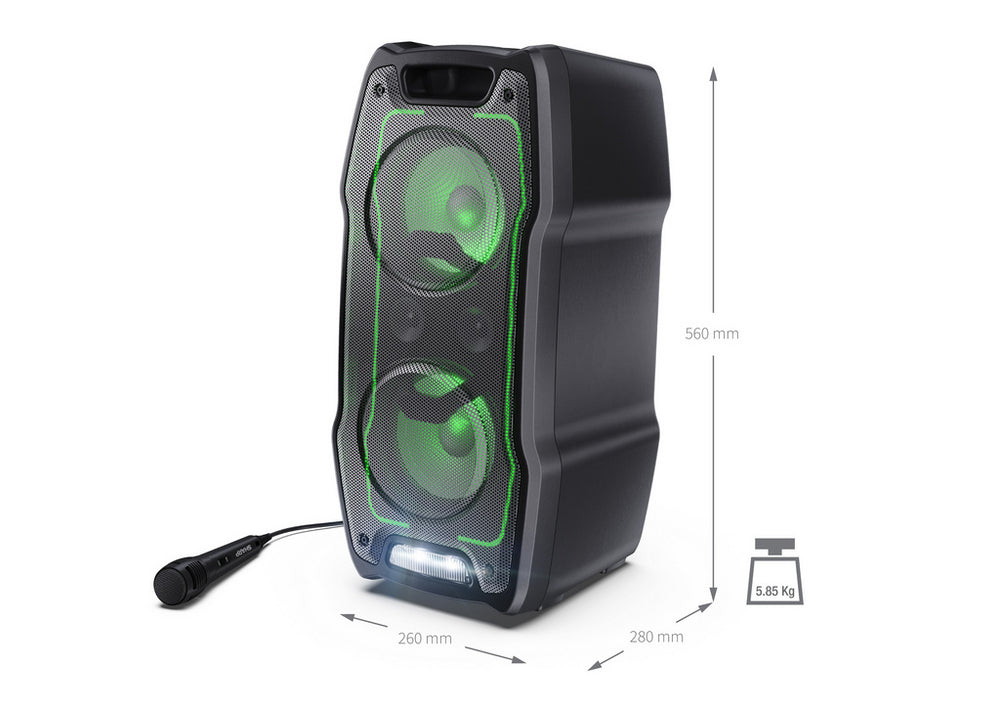 Sharp PS-931 Wireless XParty Sing Portable Speaker Black