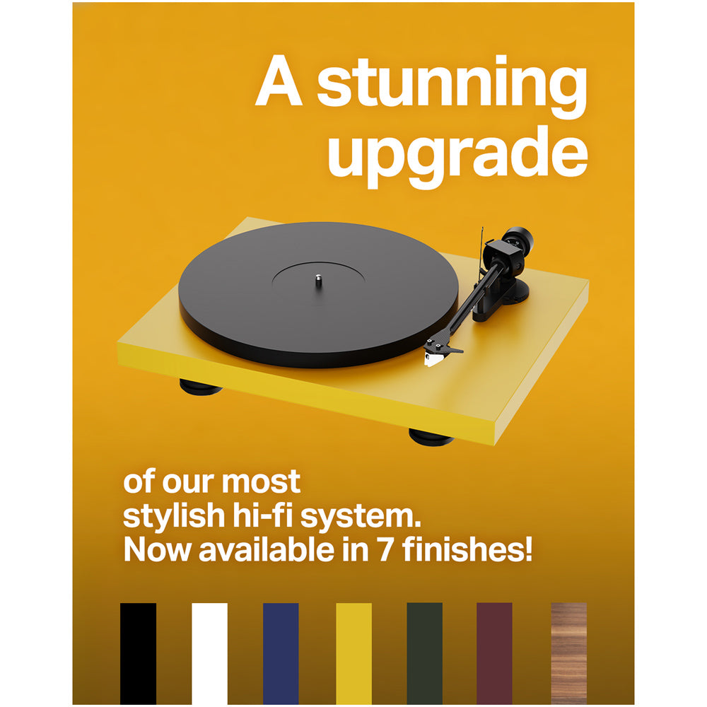 Pro-Ject Colourful Audio System 2 All In One True Analog HiFi Stereo System Satin Golden Yellow PJAACAS2YELSAT