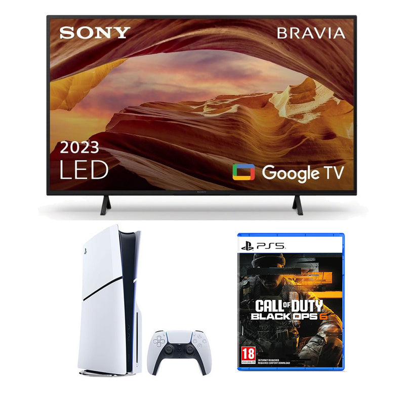 Sony KD50X75WLPU 50 Inch X75WL LED 4K TV and PS5 with Call of Duty Black Ops 6 Game Bundle