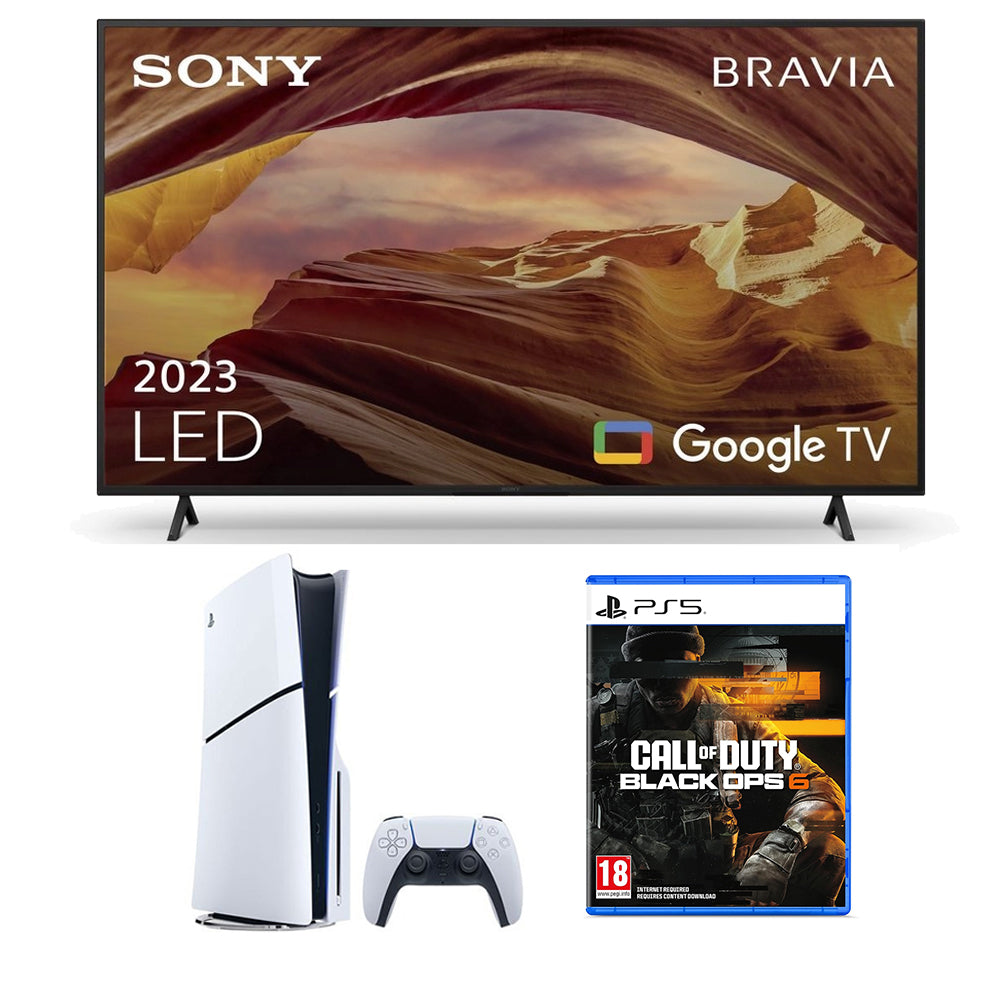 Sony KD75X75WLU 75 Inch X75WL LED 4K TV and PS5 with Call of Duty Black Ops 6 Game Bundle