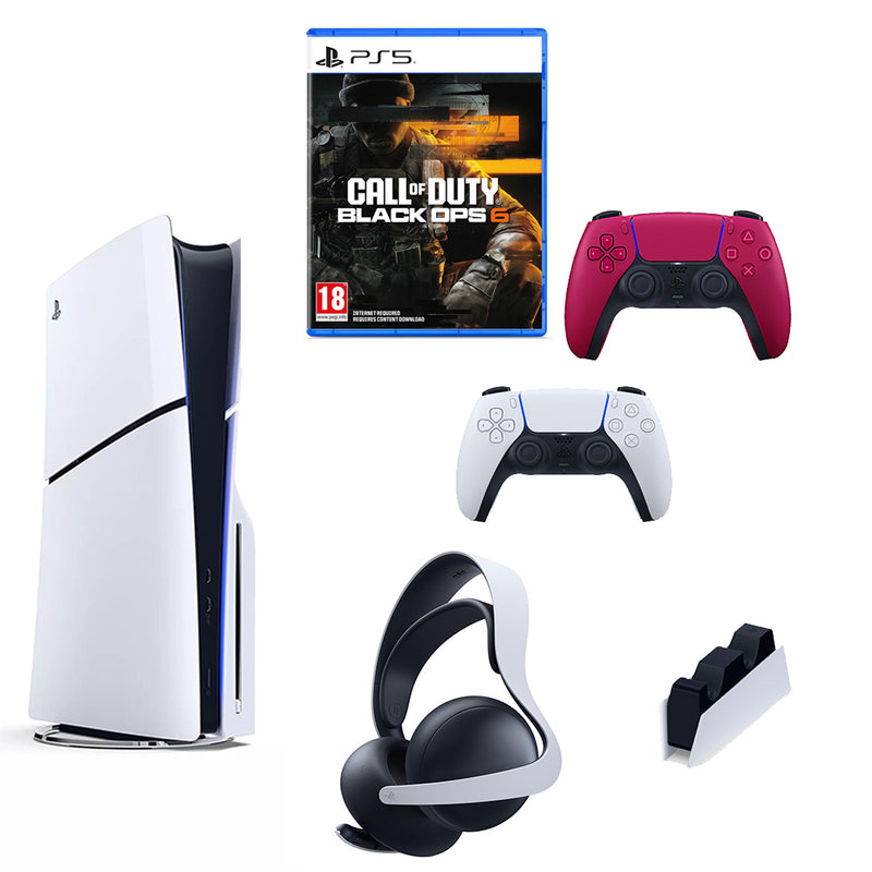 Sony PlayStation 5 Console With Call Of Duty Black Ops 6 Game Extra Controller Headset and Charging Dock