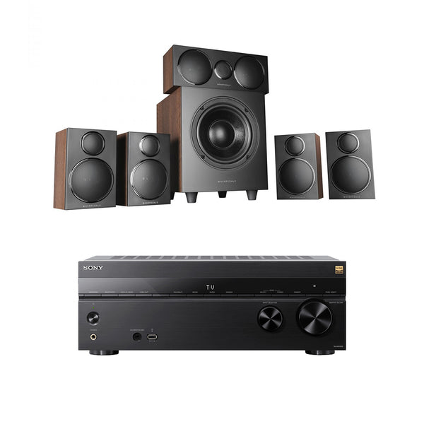 Sony TA-AN1000 7.12 Ch 8K Dolby Atmos AV Amplifier with Wharfedale DX3 HCP 5.1 Walnut Speaker Package