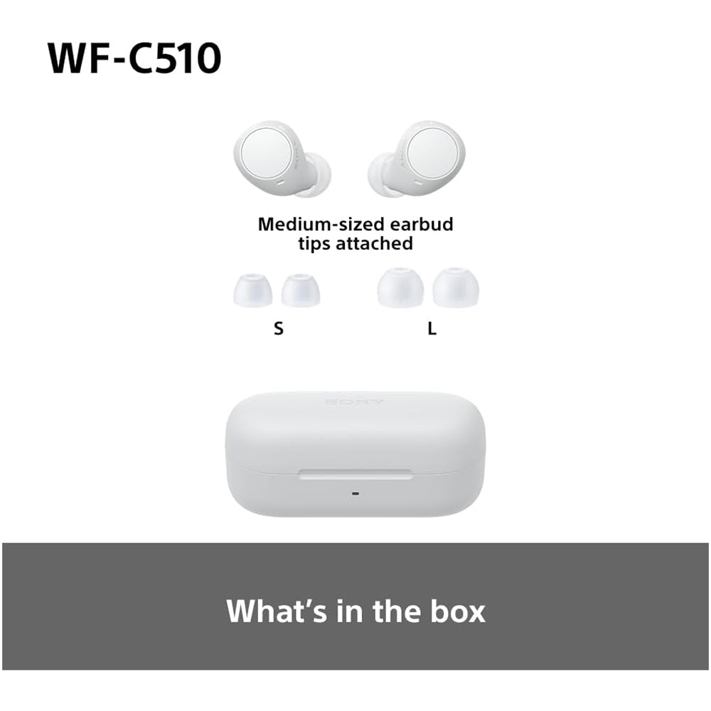 Sony WF-C510 True Wireless Bluetooth In Ear Headphones White