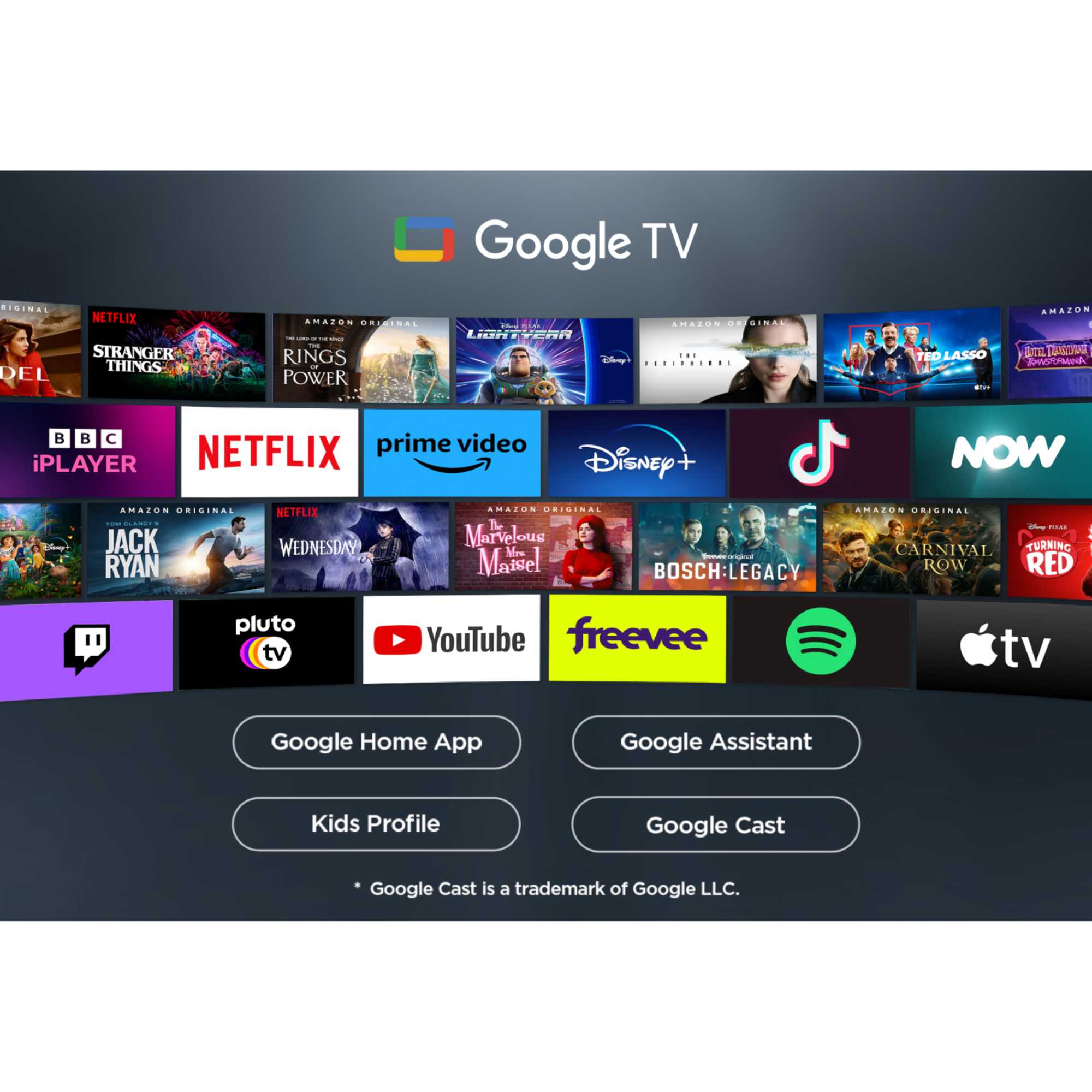 TCL 43P7K-UK 43 Inch P7K 4K QLED Ultra HD HDR Direct LED Smart Google TV 2025