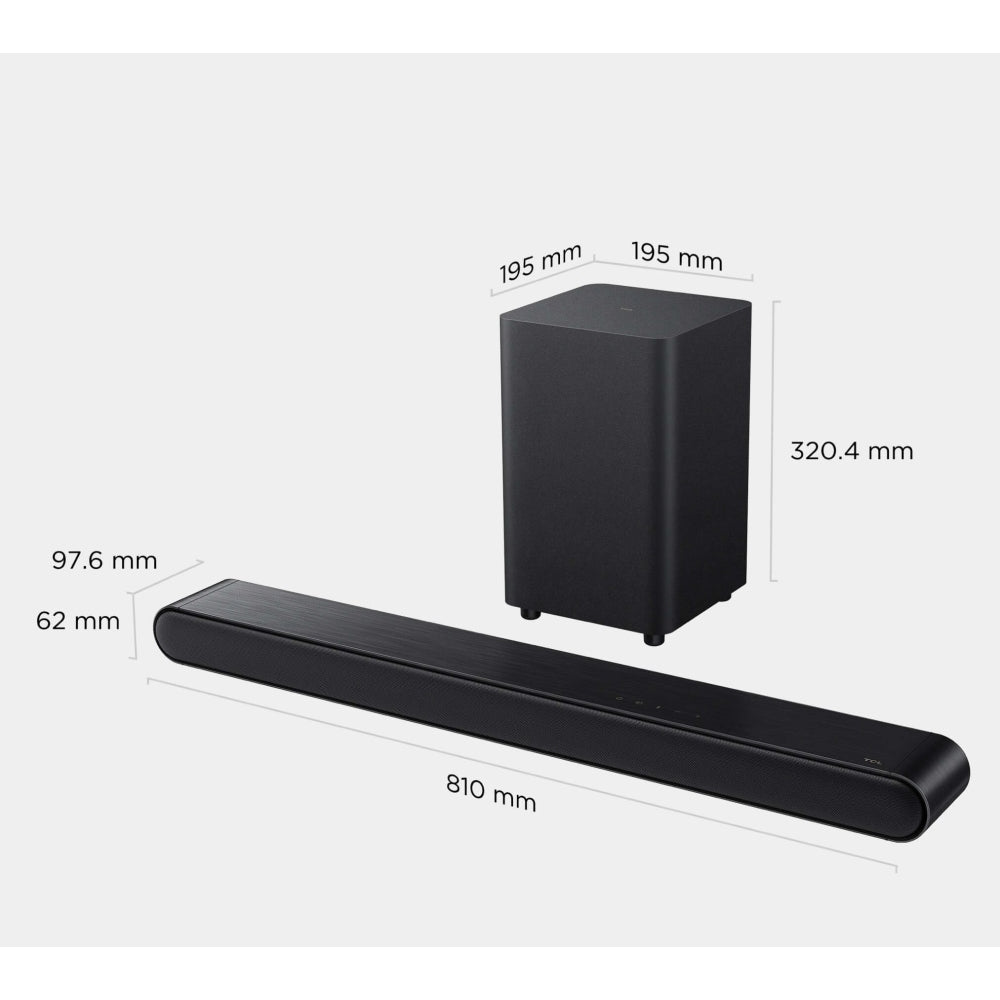 TCL S643W S Series 3.1ch Soundbar and Wireless Subwoofer Roku TV Ready Black