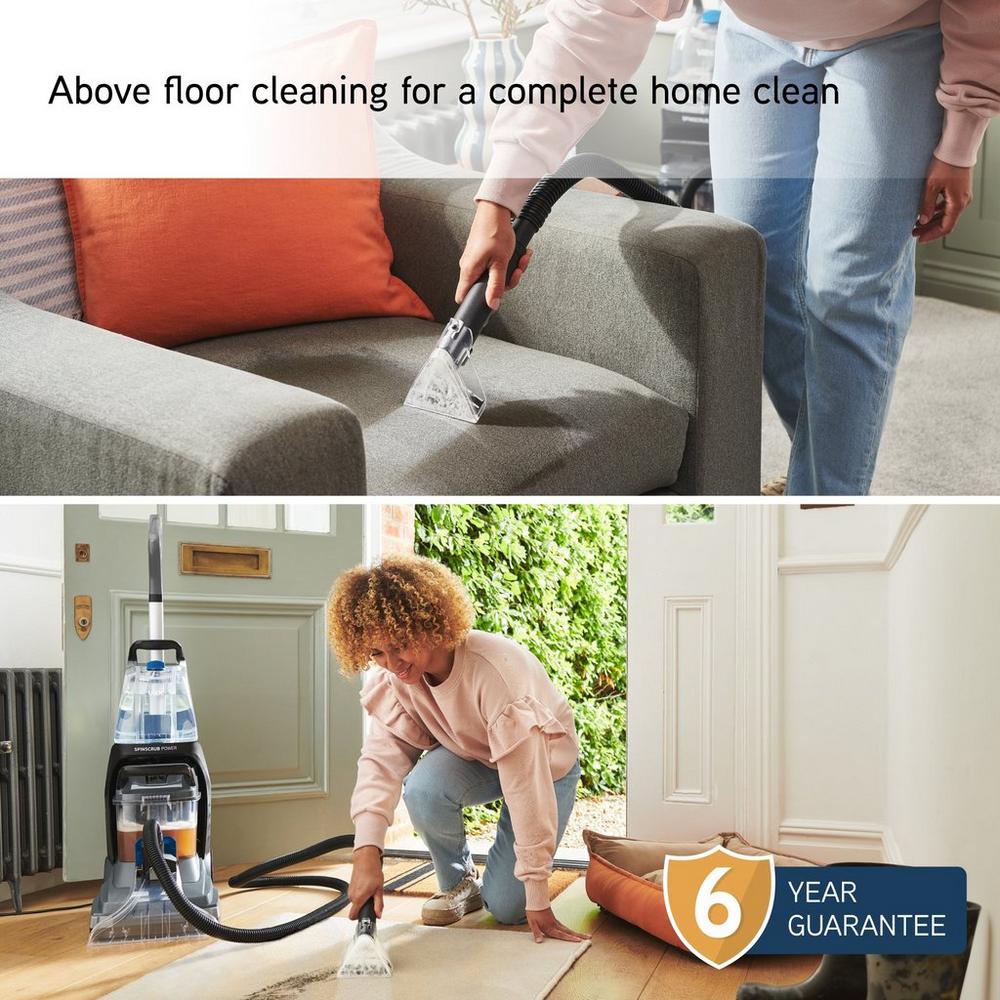 Vax CDCW-SSXS SpinScrub Power Carpet Washer Grey and Tiger Blue