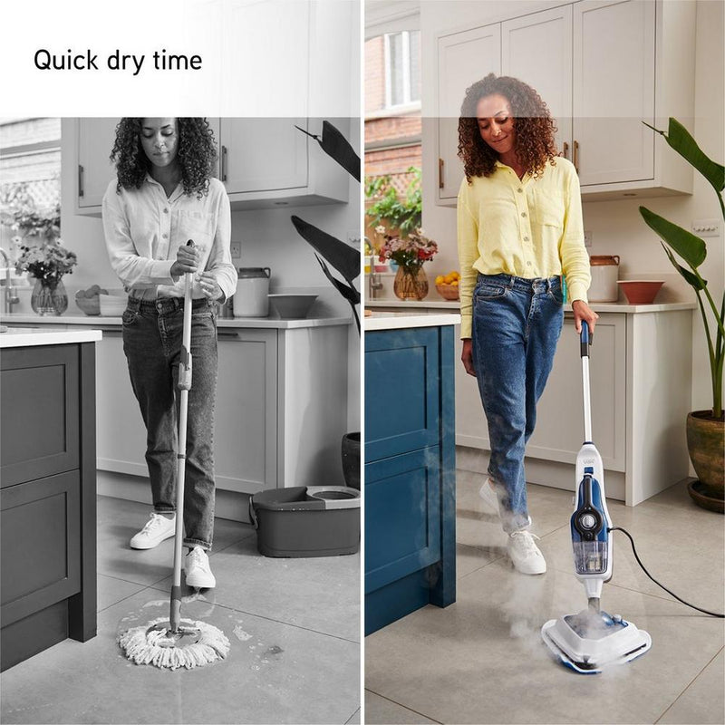 Vax CDST-SFXS Steam Fresh Home Steam Cleaner White and Navy Blue