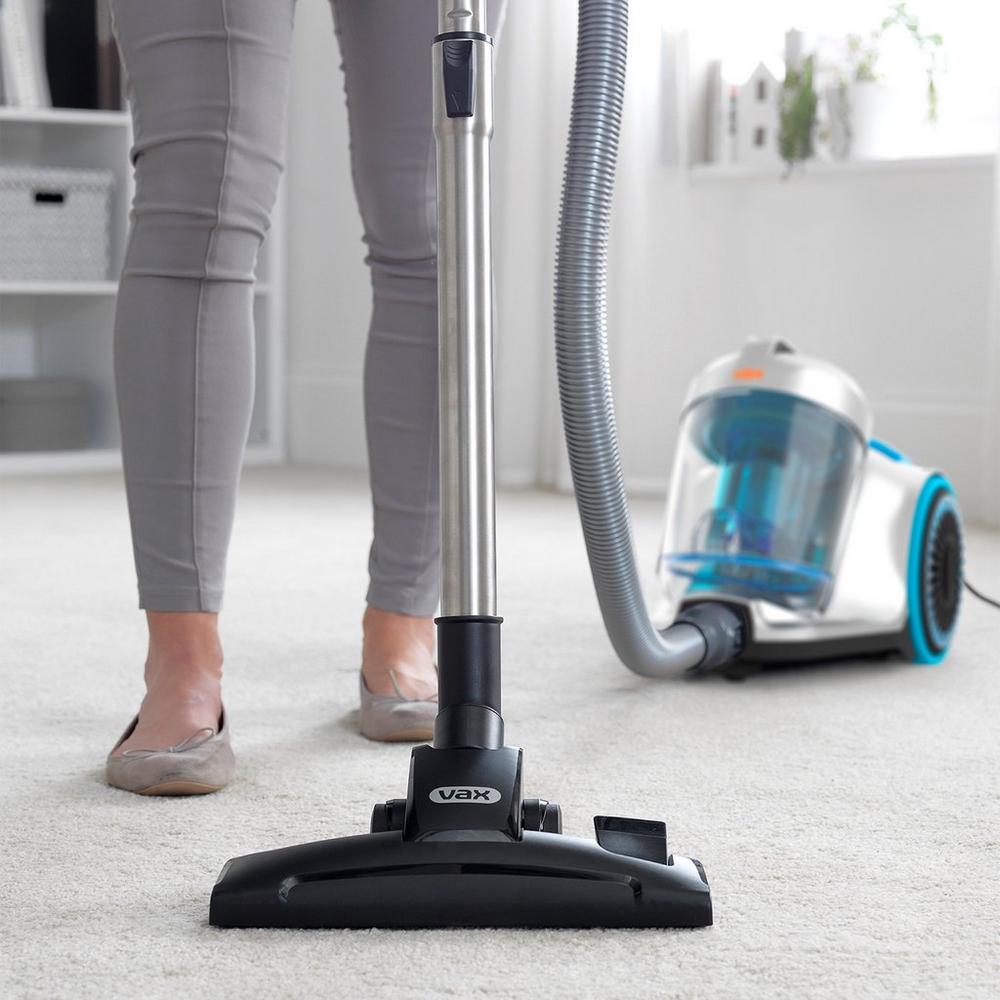 Vax CVRAV013 Pick up Pet Cylinder Bagless Vacuum Cleaner Silver and Blue