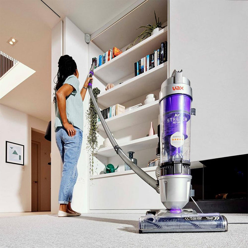 Vax U85-AS-PME Air Stretch Pet Max Upright Bagless Vacuum Cleaner Silver and Purple