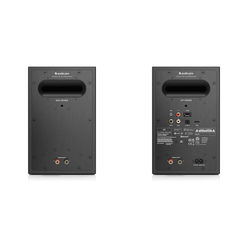 Audio Pro A28 Wireless Multi-room Bookshelf Speakers Pair Black