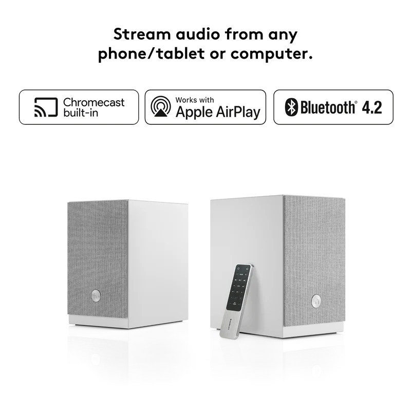 Audio Pro A28 Wireless Multi-room Bookshelf Speakers Pair White