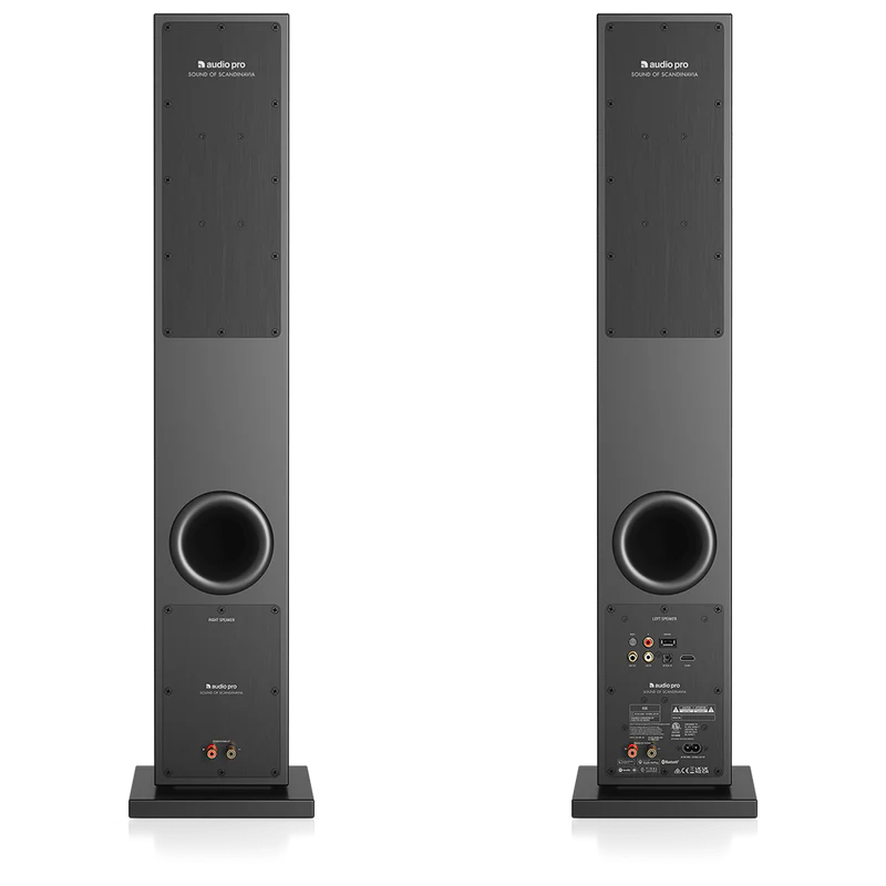 Audio Pro A38 Wireless Multi-Room Bluetooth Floorstanding Speakers Pair Black