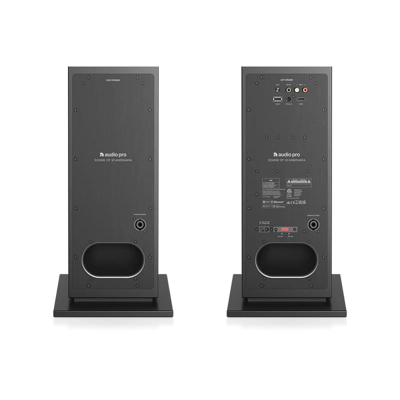 Audio Pro A48 Wireless Multi-Room Bluetooth Floorstanding Speakers Pair Black