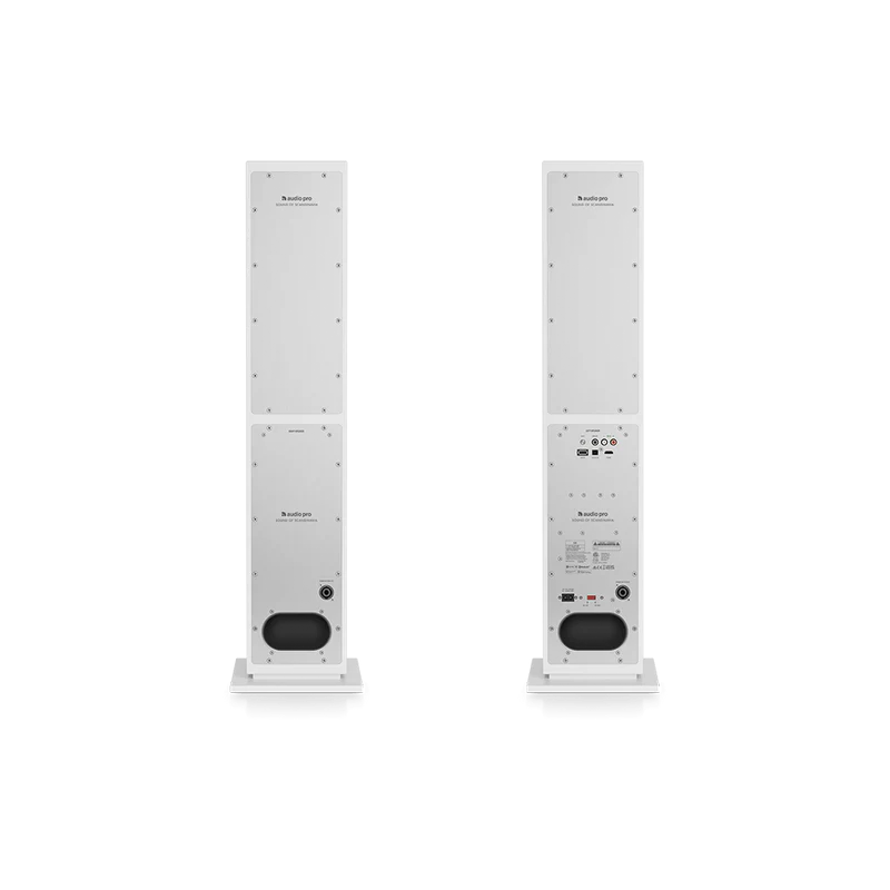 Audio Pro A48 Wireless Multi-Room Bluetooth Floorstanding Speakers Pair White