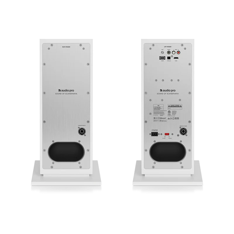 Audio Pro A48 Wireless Multi-Room Bluetooth Floorstanding Speakers Pair White