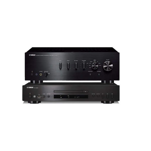 Yamaha A-S701 Integrated Amplifier and CD-S303 CD Player Black Hi-Fi Package