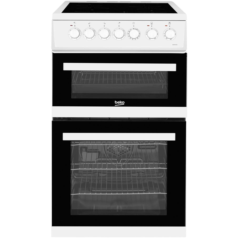 Beko EDVC503W 50cm Electric Double Oven with Ceramic Hob - White