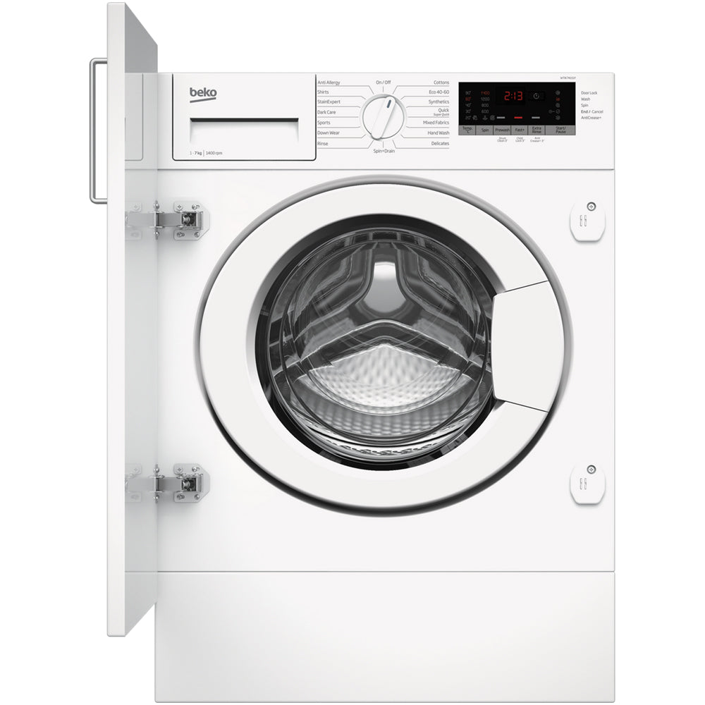 Beko WTIK74151F 7kg 1400rpm Integrated RecycledTub™ Washing Machine - White