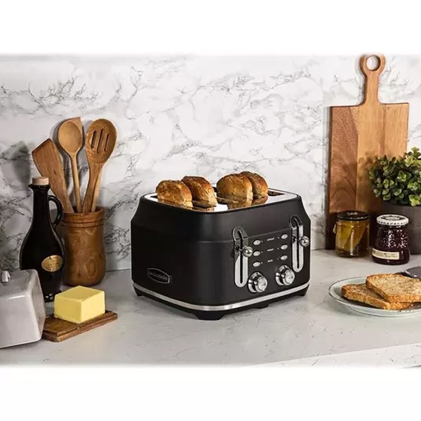 Rangemaster RMCL4S201BK Classic 4 Slice Toaster - Black