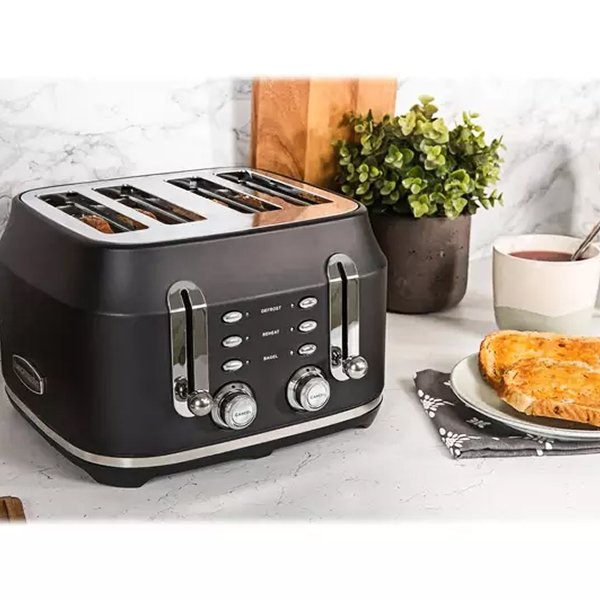 Rangemaster RMCL4S201BK Classic 4 Slice Toaster - Black