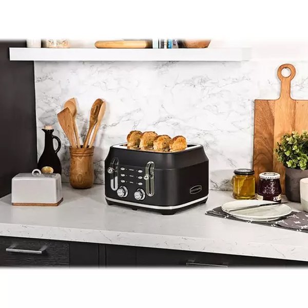 Rangemaster RMCL4S201BK Classic 4 Slice Toaster - Black