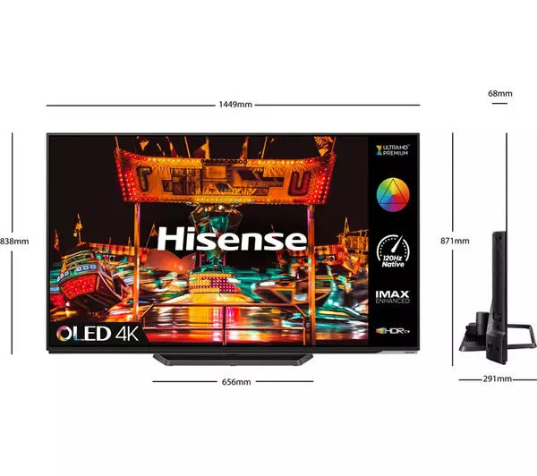 Hisense 65A85HTUK 65" 4K OLED Smart TV 2022