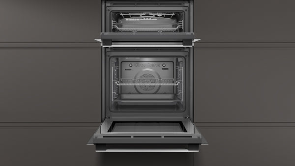 Neff U1CHC0AN0B Double Oven - Steel with Steel Trim