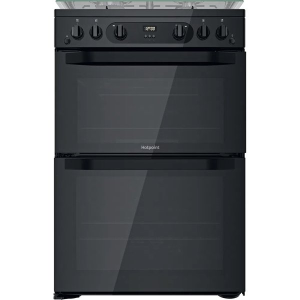 Hotpoint HDM67G0CCB UK Double Electric Cooker Black