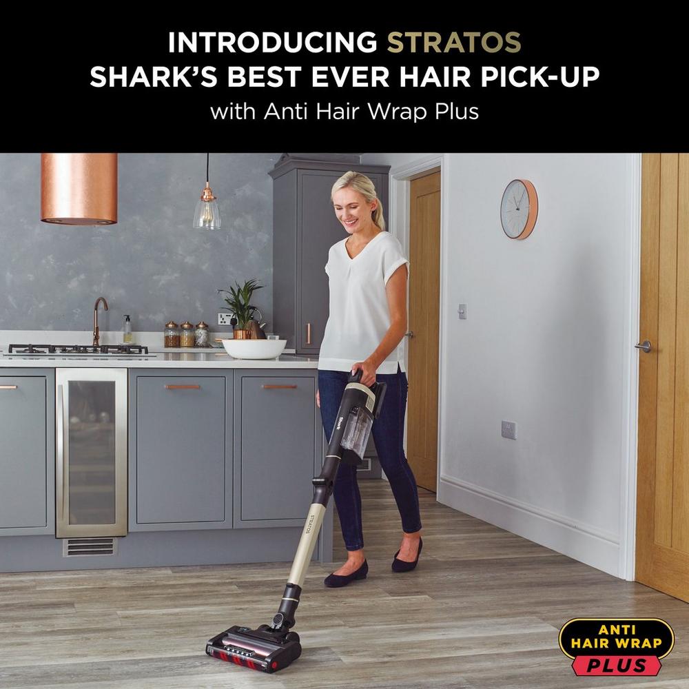 Shark IZ400UKT Stratos Cordless Stick Vacuum Cleaner - Pet Pro Model - 60 Minutes Run Time - Copper