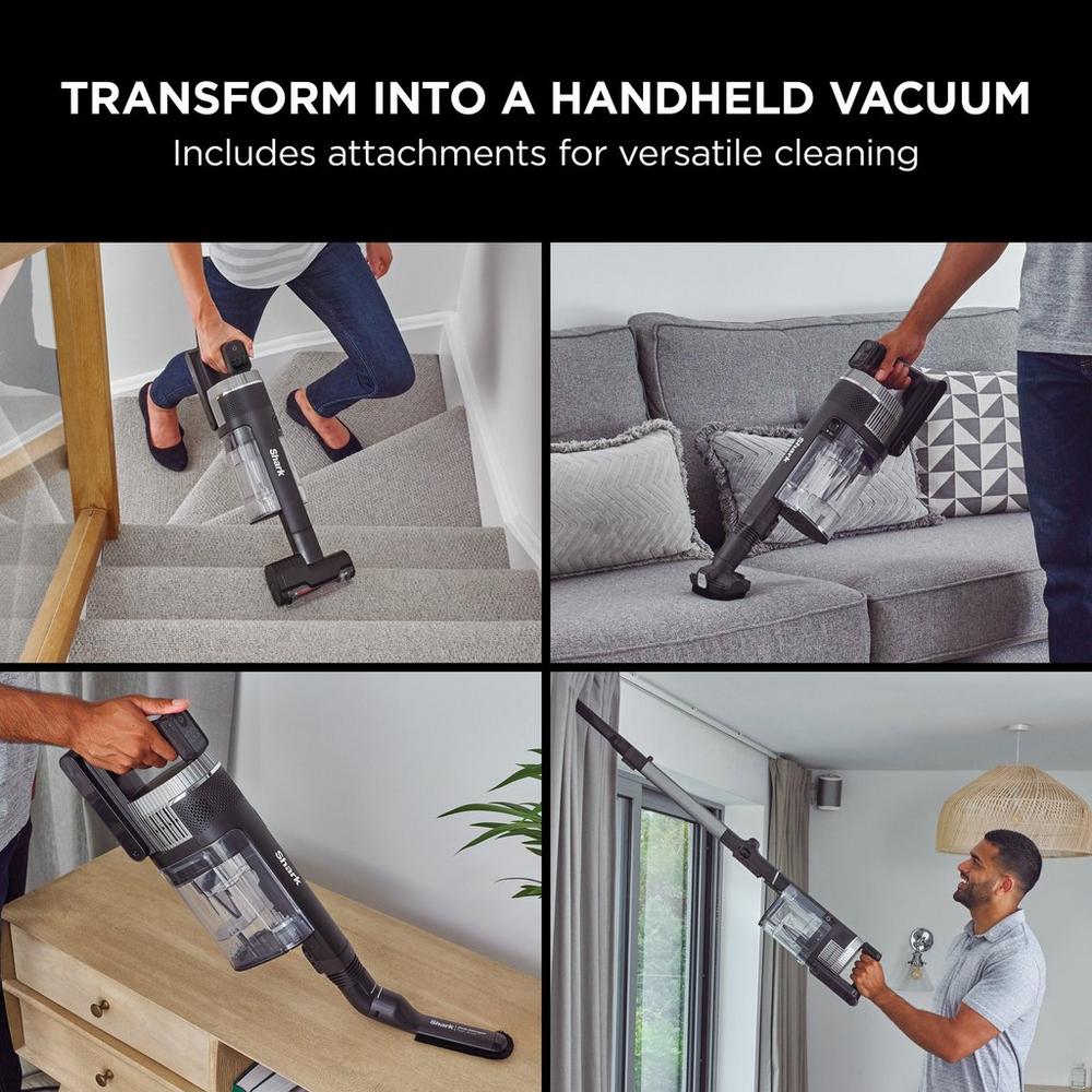 Shark IZ420UKT Stratos Cordless Stick Vacuum Cleaner - Up To 120 Minutes Run Time - Silver