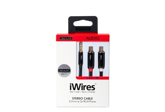 Techlink 710021 iWires 3.5Mm To 2 X Rca / Phono Stereo Cable 1.0M