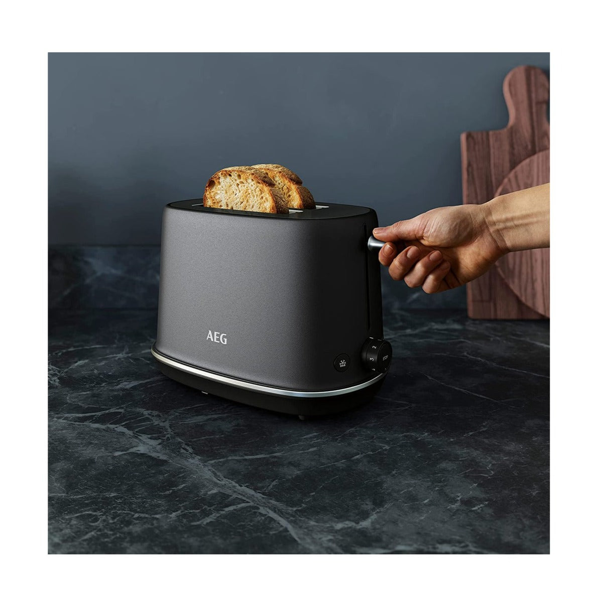 AEG T7 1 6BP U Gourmet 2 Slice Toaster Anthracite Grey