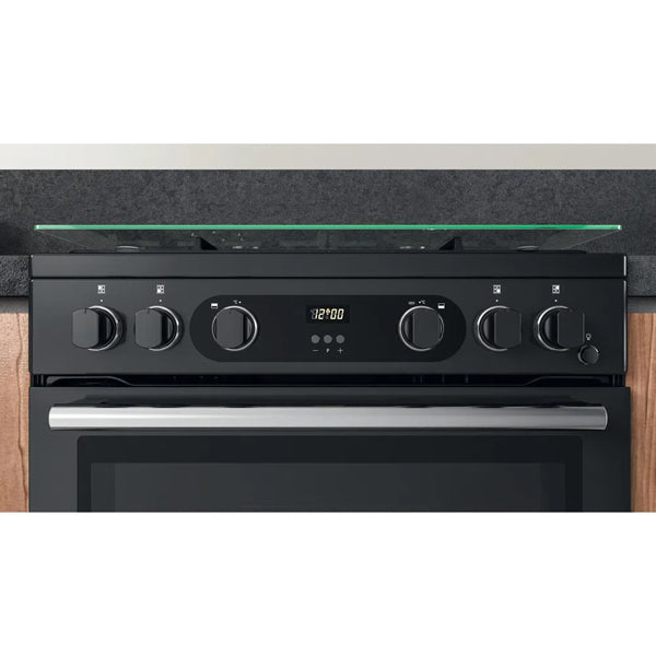 Hotpoint CD67G0C2CA UK Gas Freestanding 60cm Double Cooker Dark Grey