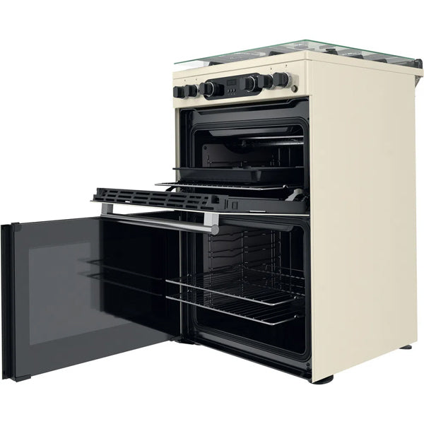 Hotpoint CD67G0C2CJ UK Gas Freestanding 60cm Double Cooker Jasmine