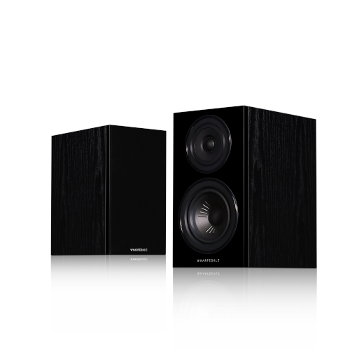 Wharfedale Diamond 12.0 Compact 2 way Bookshelf speaker with rear port (Pair) Black Oak Main