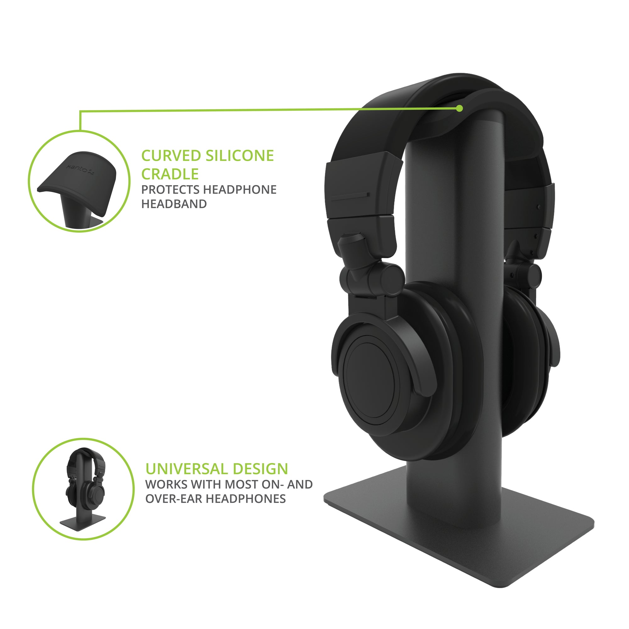 Kanto H2 Large Headphone Stand Black