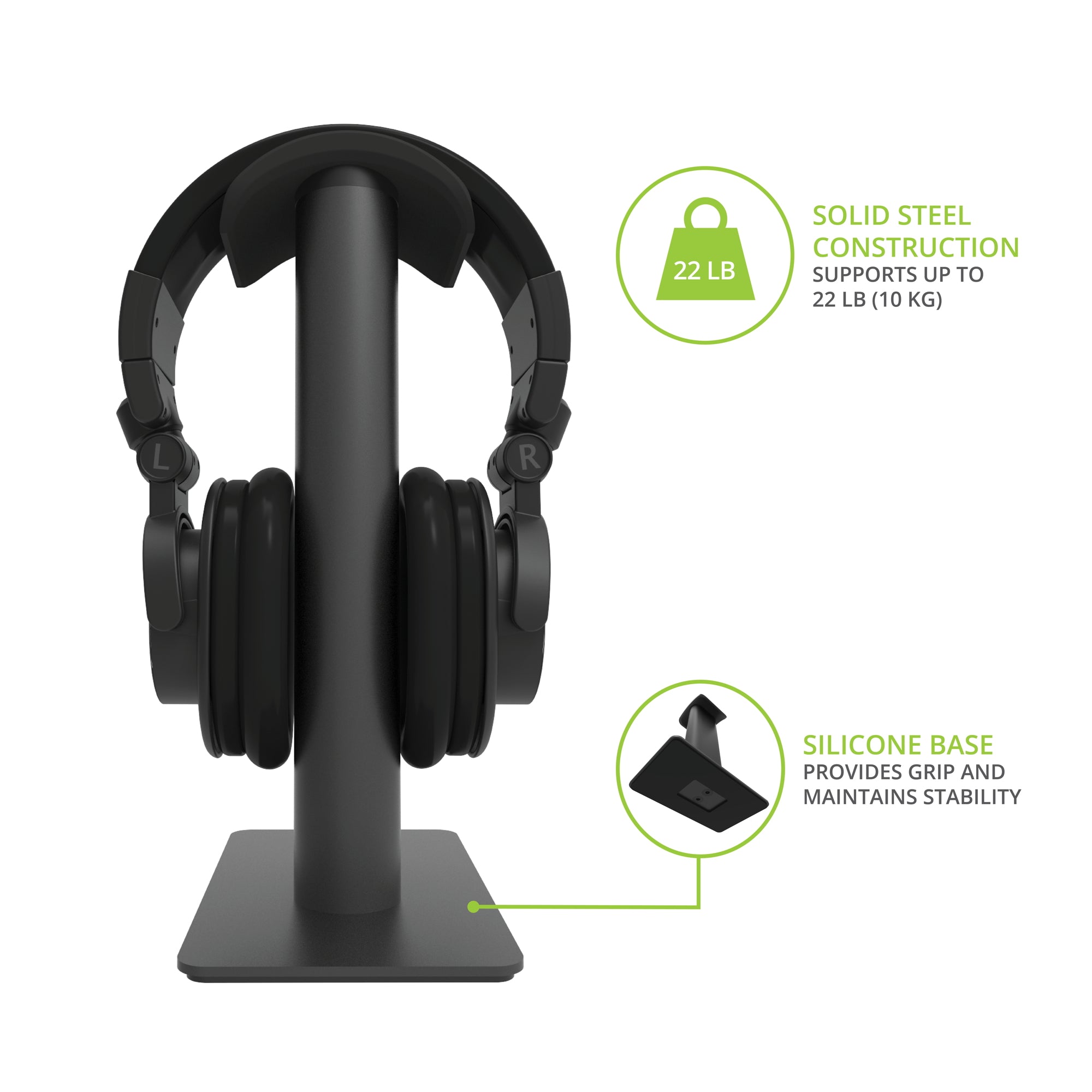 Kanto H2 Large Headphone Stand Black