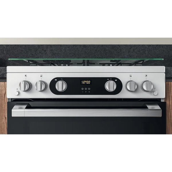 Hotpoint HD67G02CCW UK Double Gas Cooker White