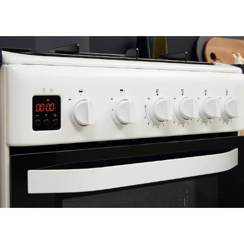 Hotpoint HD5G00KCW 50cm Double Oven Gas Cooker White