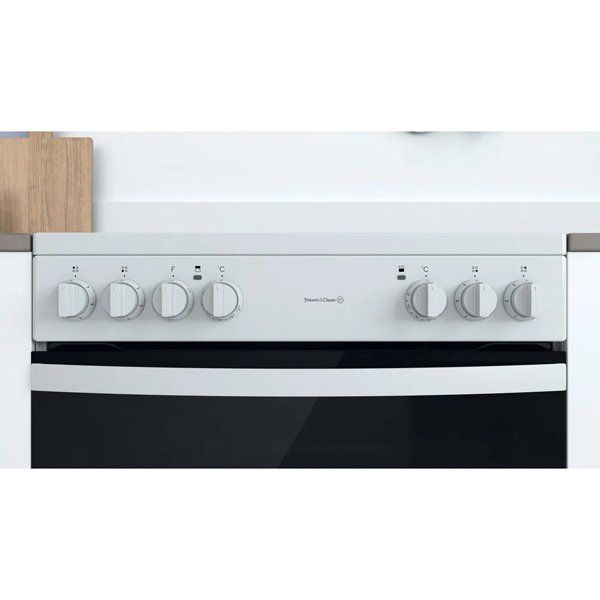 Indesit ID67V9KMWUK Double cooker White